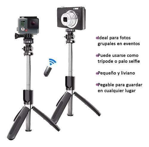 Kseries Palo Selfie Bluetooth Monopod Tripod Cell Stick 3 In 1 2