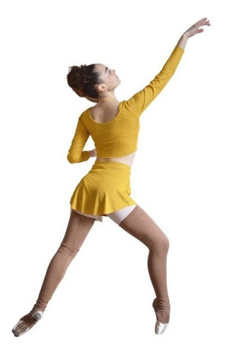 Ballet Dance Skirt Mustard Lycra Freedom 1