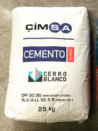 Cemento Blanco Cimsa Bolsa De 25 Kilos 1