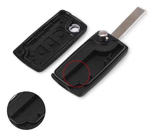 Car Key Shell + 3-Button Key HU83 S/Portapila CE0523 1