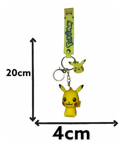 Pokemon Pikachu Keychain + Candy + Happy + Quality + Souvenir 4