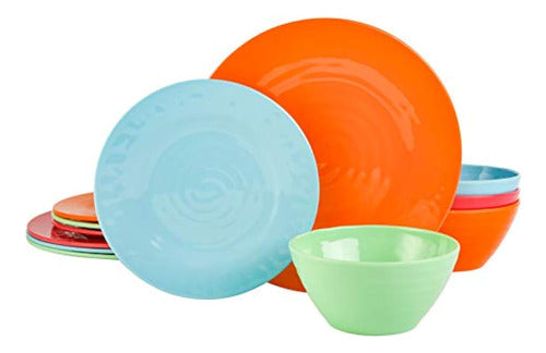 Gibson Home Melamine Dinnerware Set 1