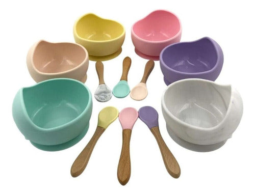 Baby Pops Silicone Bowl Set with Suction Cup + Baby Spoon 1