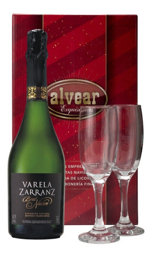 Espumante Varela Zarranz Brut Nature 750 Ml + 2 Copas 0