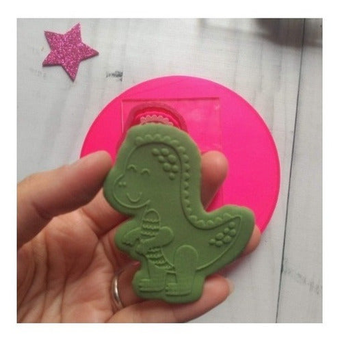 Acrylic Dinosaur Texturizing Stamp with Cutter Various Models 10