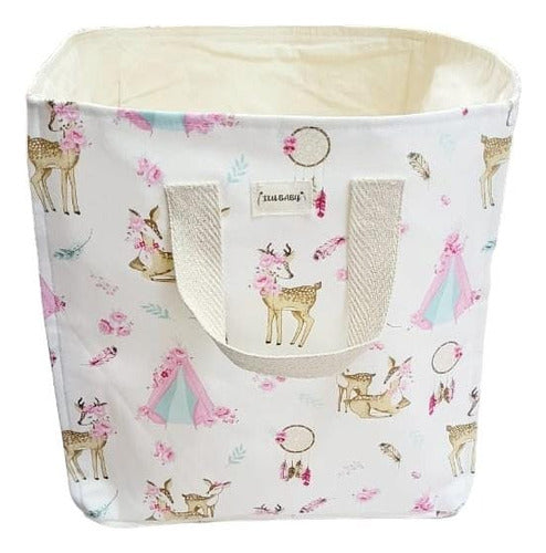 Ilubaby Square Fabric Container for Storing Toys or Clothes 0