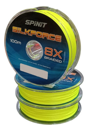 Spinit Silkforce 8x 0.23 mm 30 lb 100m Yellow Multifilament Fishing Line 1