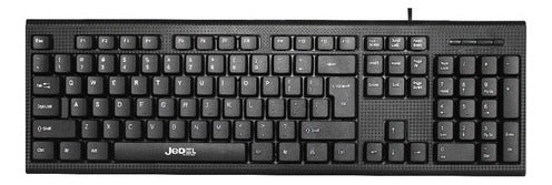 Jedel Standard USB Keyboard in Spanish - Black Wired New 1