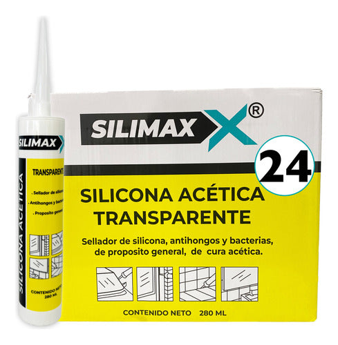 Silimax Silicone Acetic 280g Transparent White Black - Box of 24 0