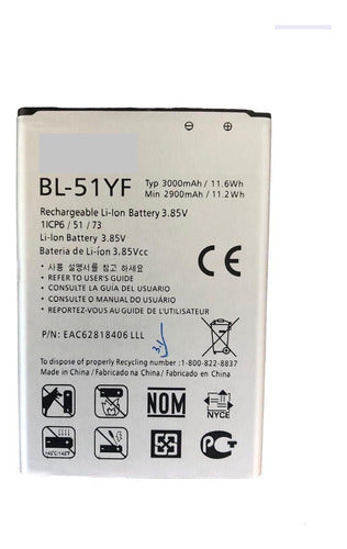 LG Bate Para G4 H815 - G4 Stylus H635 Bl-51yf 3000mah 2