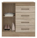 Comoda Cajonera Dormitorio Guarda Ropa 3 Cajones 1 Puerta 1