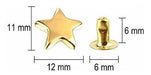 Tachas Remache Estrellas X100u. Doradas12mm 3