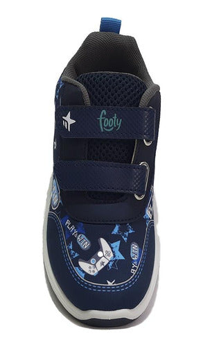 Footy Kids Sneakers - Injected Footwear Blue and White 8