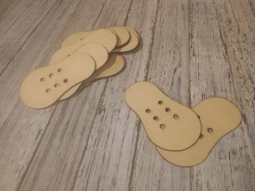 Zapatilla Para Enhebrar Fibrofacil X 10u.-mdf  Dia Del Niño 2