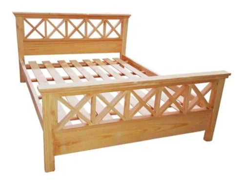 Solid Pine 1.5-Plaza Bed Frame - Pinoshow 0