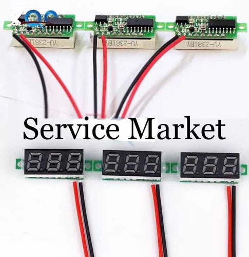 Service Market Mini Digital Voltmeter 2.5V to 30V DC 2