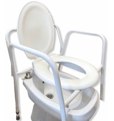 Romano Portable Orthopedic Toilet Chair for Seniors with Backrest 3