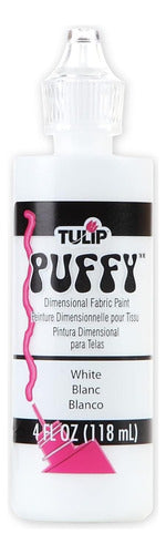 Tulip Dimensional Fabric Paint 118ml White Puffy 0