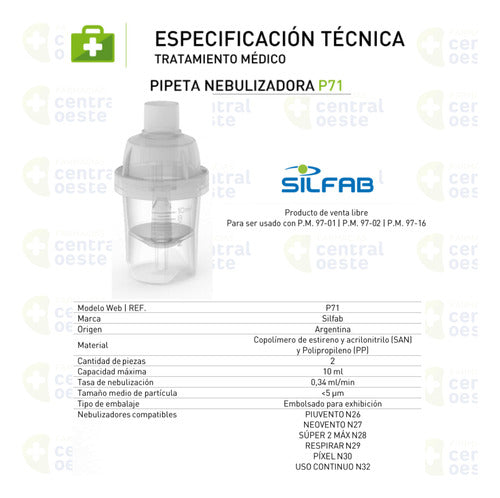 Silfab Pipeta Ampolla Nebulizadora P71 1