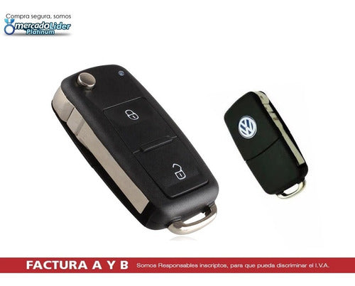 Volkswagen Key Fob Shell Cover Amarok Gol Golf 2-Button Panic Button Offer !! 2