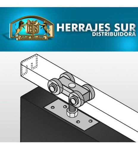 Metalúrgica Ruedamas Carro 164 V Bis Acero 80 Kgs Corredizo Riel Colgante X Unid 3