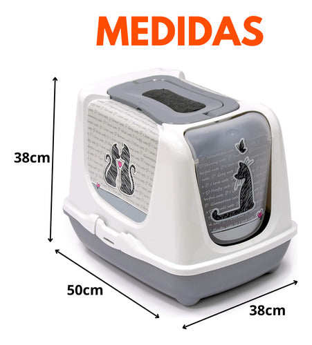 Moderna Trendy Cat Large Luxurious Litera Bandeja Sanitaria Gatos Filtro Olores 2