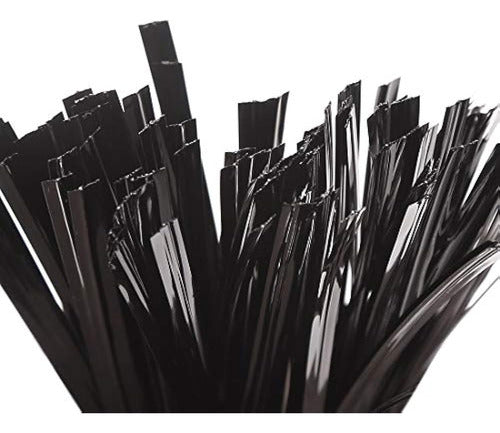 Ccinee 1000 Black Aluminum Foil Ties - Metal Ties 2