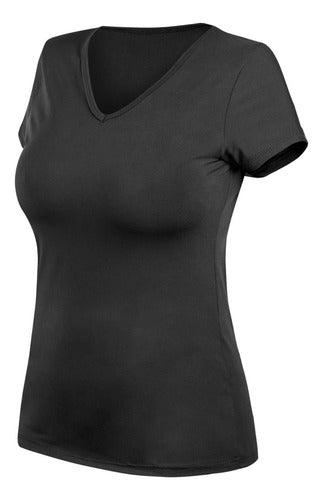 AbastoShop Online Women's Lycra V-Neck Sport T-Shirt 6