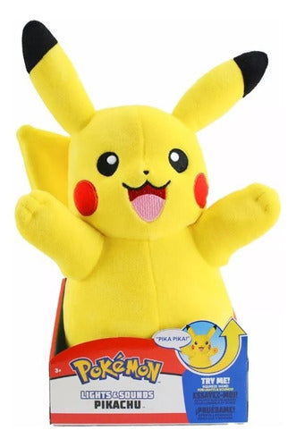 Pokemon - Pelúcia Pikachu Com Luz E Som 30cm - Sunny 0