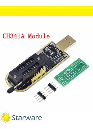 TZT USB Programmer Kit CH341B with BIOS EEPROM Clip and Cable Series 24 25 2