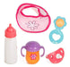 ~? Mommy & Me Baby Doll 5 Piece Feeding Accessories Set - In 0