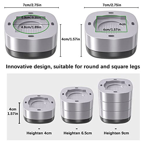 8 Pedestales Antivibracion Y Antideslizante Para Lavarropa 3