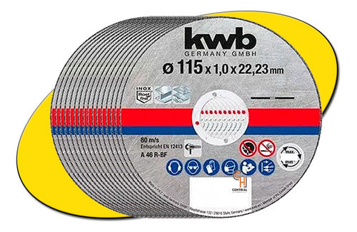 KWB Metal Cutting Disc 115 X 1mm Pack of 25 0