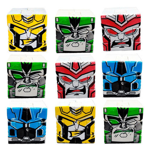 Muñeco Cubo Transformers Juguete Souvenir Piñata Regalo 0