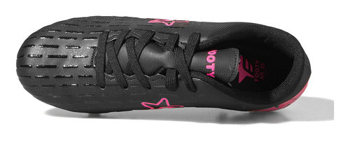 Footy Girls Field Boots 3027B Black Pink 4