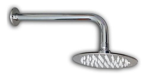 Round Stainless Steel Shower Head 15cm with 35cm Rainfall Arm 6