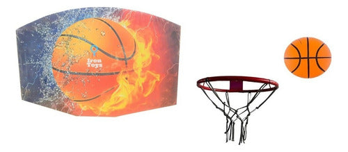 Basket Metal Hoop and Wooden Backboard P/ Amurar Tut 0