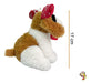 Christmas Plush Dog with Reindeer Ears Soft Toy 2