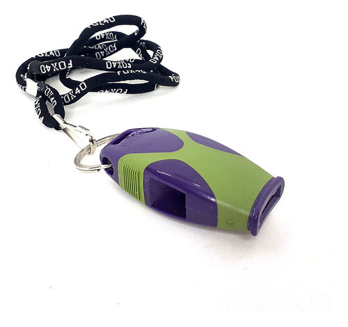 Fox 40 Sharx Violet and Green Whistle with Lanyard 0
