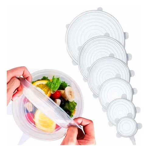 Silicone Food Covers Promo X 2 Set of 6 Units 0