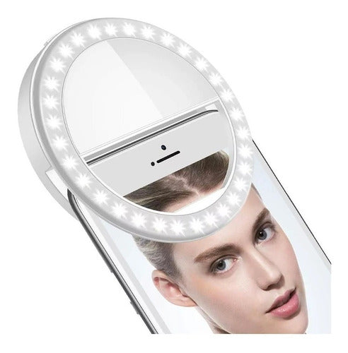 Aro Luz Led Selfie Celular Tablet Pc Linterna Anillo 8.5 Cm 0