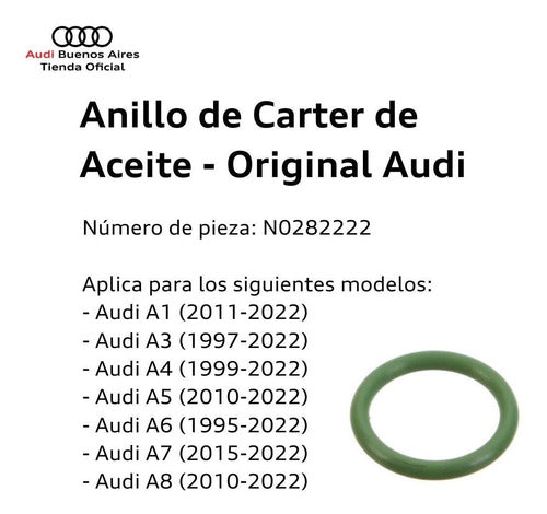 Oil Sump Ring for Audi A1 2011 to 2019 1