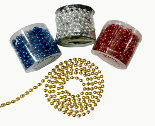 Assorted Colors Pearl Beads Spool x 5 Meters Reel 0