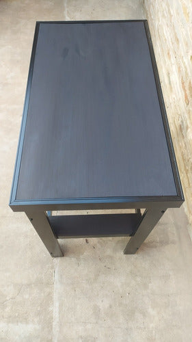 Aluminum Table with Pine Top 2