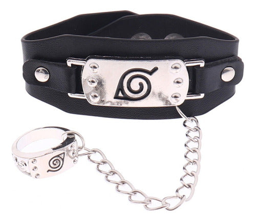 Generic Naruto Bracelet and Ring - Konoha Bandana - Anime 0