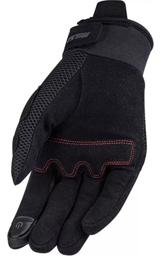 LS2 Ray H Black Touchscreen Short Motorcycle Gloves 2