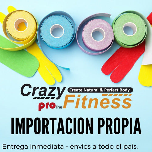 Crazy Fitness Kinesiological Tape 5 Meters X 5cms X 6 Pack 5