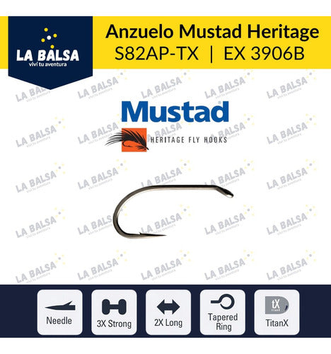 Mustad Heritage S82AP-TX Fishing Hook | EX 3906B (PROGG) 17