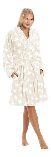 Mariana K Short Soft Polar Bathrobe with Hood and Pockets 7410 6