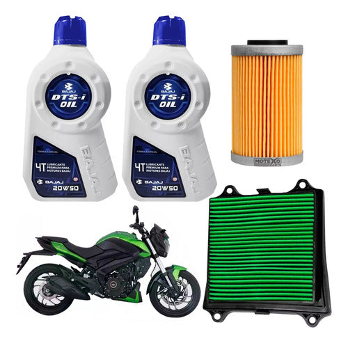 Bajaj Kit Service Dominar 250 400 Ug 1.0 2.0 Filtros + Aceite Sia++ 0